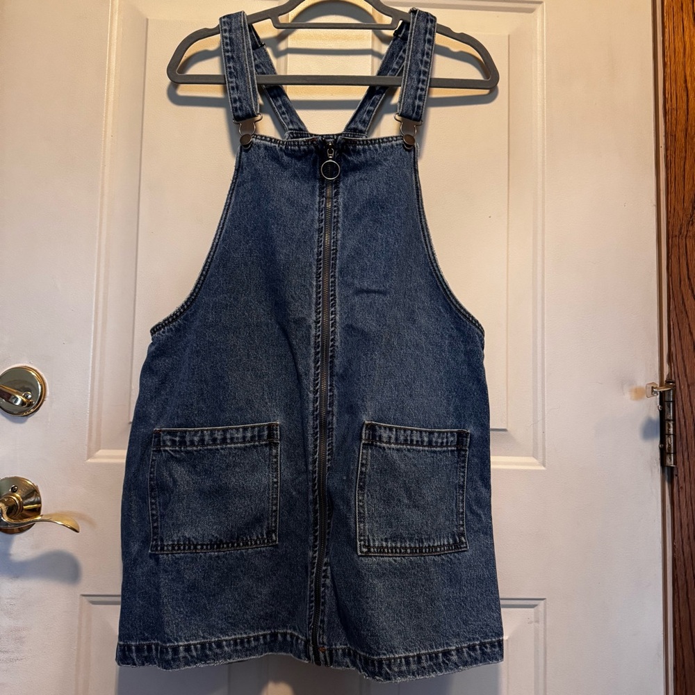 Wild Fable Blue Denim Jumper Dress sz L